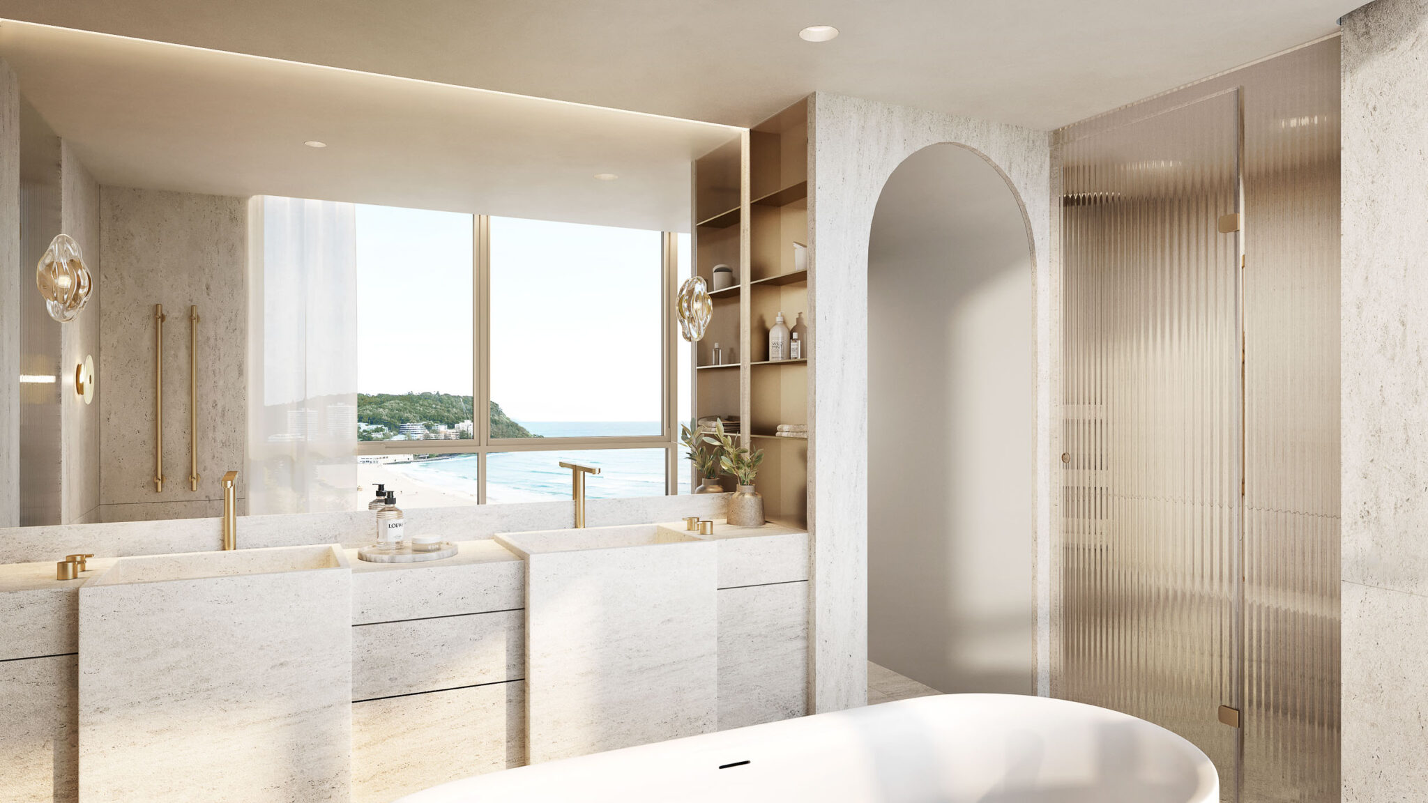 Bathroom with a view designed by Sici